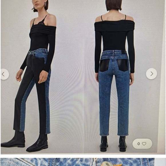 Jonathan Simkhai Two-Tone Ankle Jeans - Picture 11 of 14